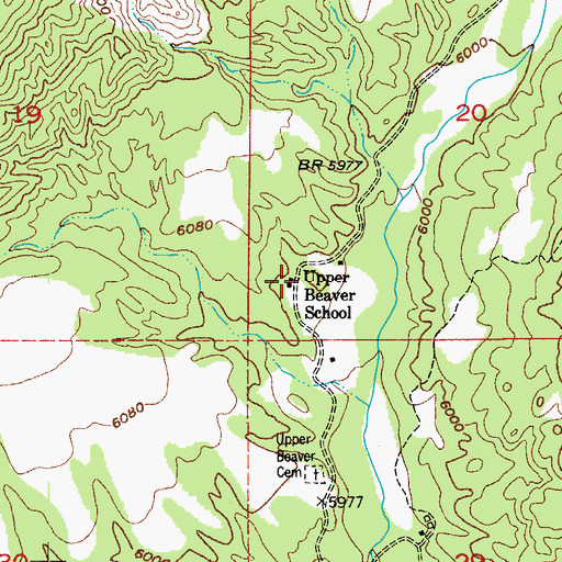 Topographic Map of Upper Beaver School, CO