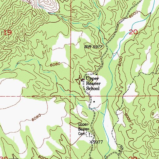 Topographic Map of Upper Beaver School, CO