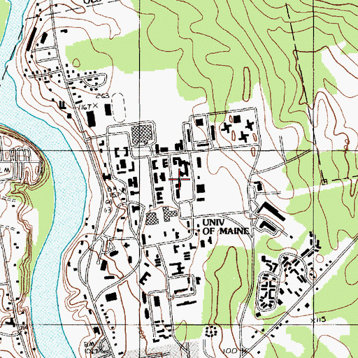 Topographic Map of Crosby Laboratory, ME