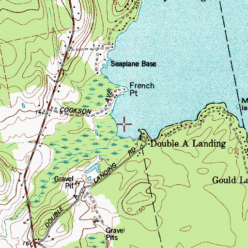 Topographic Map of Cunningham Landing (historical), ME