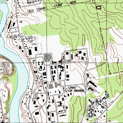 Topographic Map of Cutler Health Center, ME