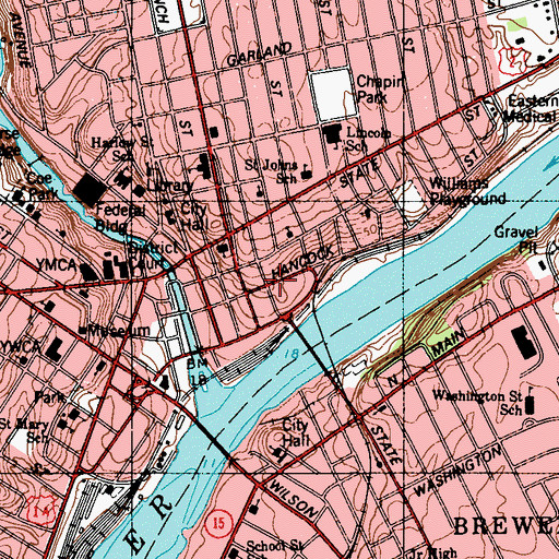 Topographic Map of Devils Half-Acre (historical), ME