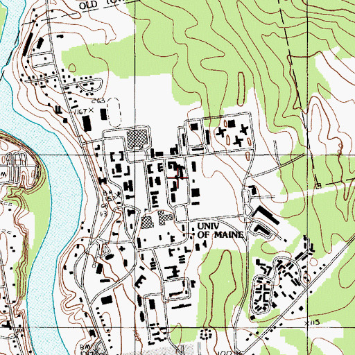 Topographic Map of Donald P Corbett Business Building, ME