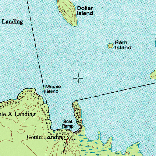 Topographic Map of Dufour Landing (historical), ME