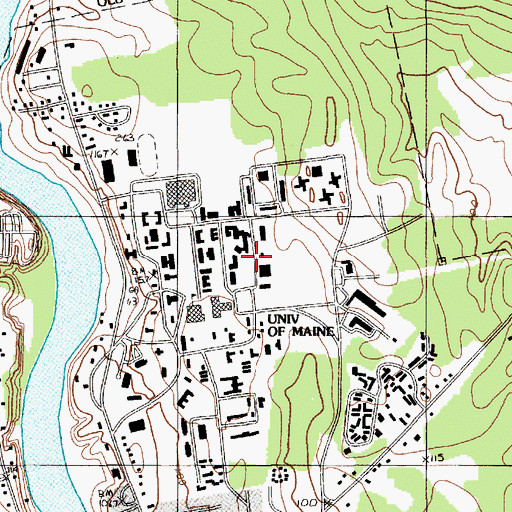 Topographic Map of East Annex, ME