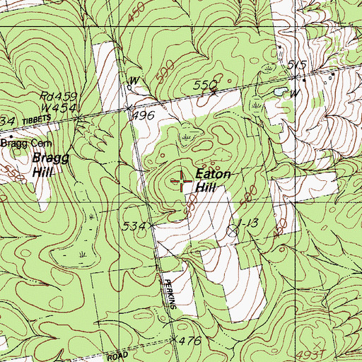 Topographic Map of Eaton Hill, ME