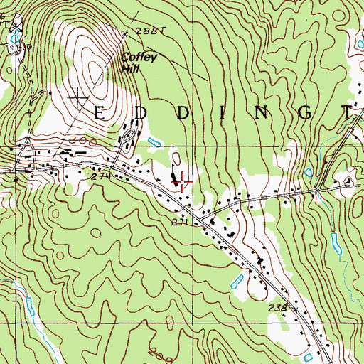 Topographic Map of Eddington Elementary School, ME