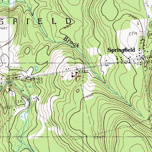 Topographic Map of Edith A Lombard School, ME