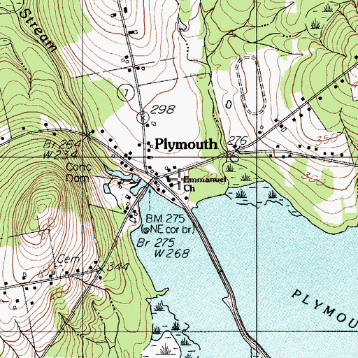 Topographic Map of Emmanuel Church, ME