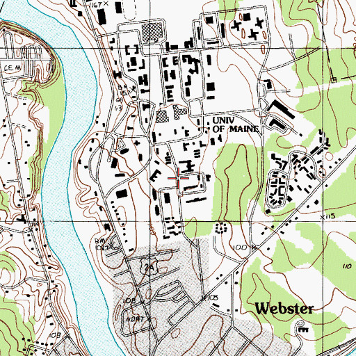 Topographic Map of Estabrooke Hall, ME