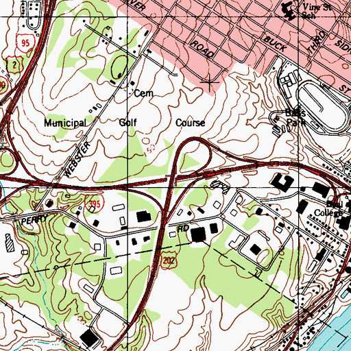 Topographic Map of Exit 2, ME