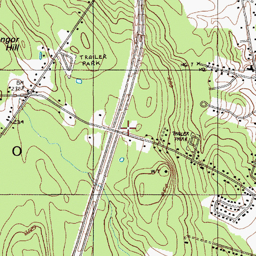 Topographic Map of Faith Baptist Church, ME