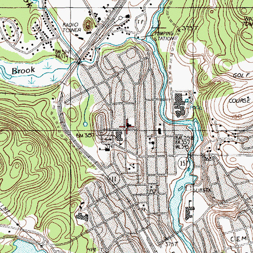 Topographic Map of First Congregational Church, ME