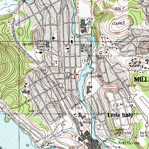 Topographic Map of First Pentecostal Church, ME