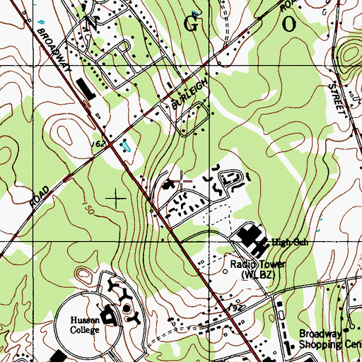 Topographic Map of Glad Tidings Academy, ME