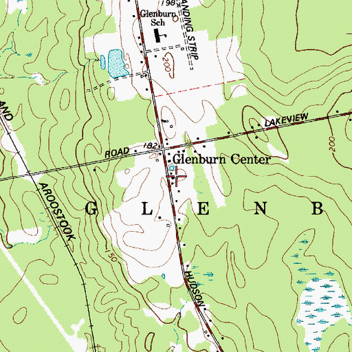 Topographic Map of Glenburn Evangelical Church, ME
