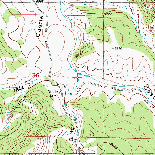 Topographic Map of Columbine Gulch, CO