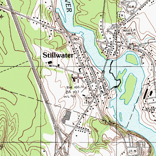Topographic Map of Herbert Sargent School, ME