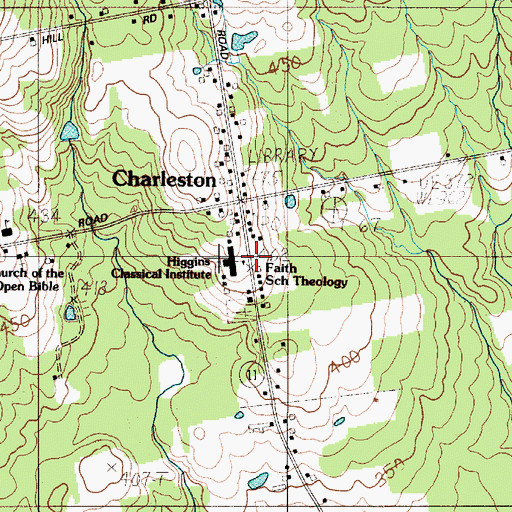 Topographic Map of Higgins Classical Institute, ME
