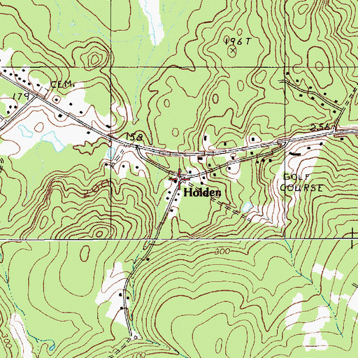 Topographic Map of Holden Congregational Church, ME