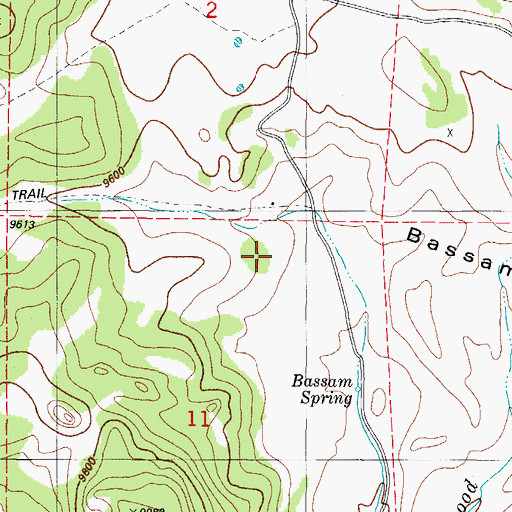 Topographic Map of Bassam Park, CO