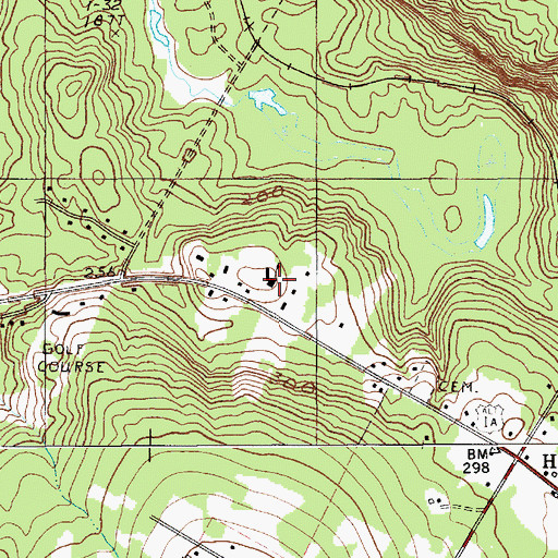 Topographic Map of Holden School, ME