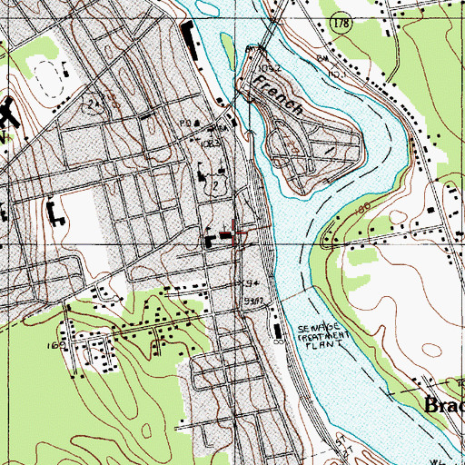 Topographic Map of Holy Family Catholic Church, ME