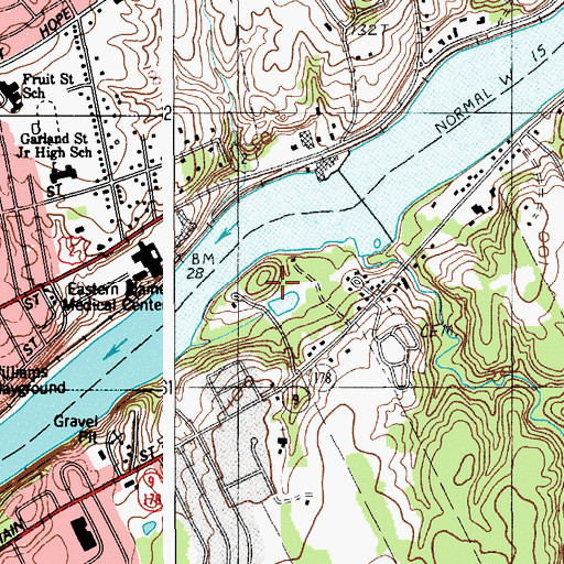 Topographic Map of Indian Trail Park, ME
