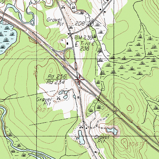 Topographic Map of Interchange 41, ME