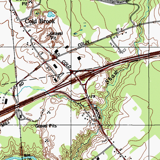 Topographic Map of Interchange 44, ME