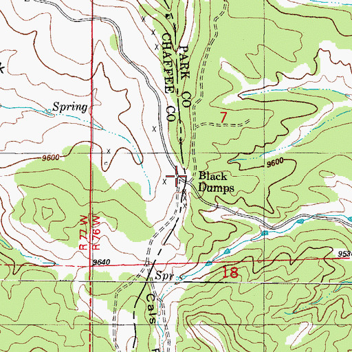 Topographic Map of Black Dumps, CO