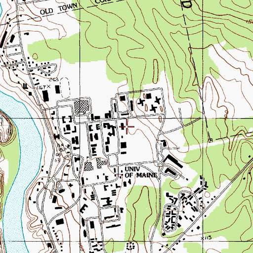 Topographic Map of Jeness Hall, ME