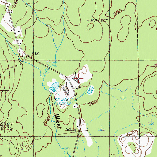 Topographic Map of Katahdin Junior High School, ME