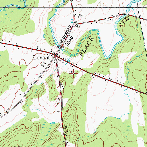 Topographic Map of Levant Consolidated School, ME