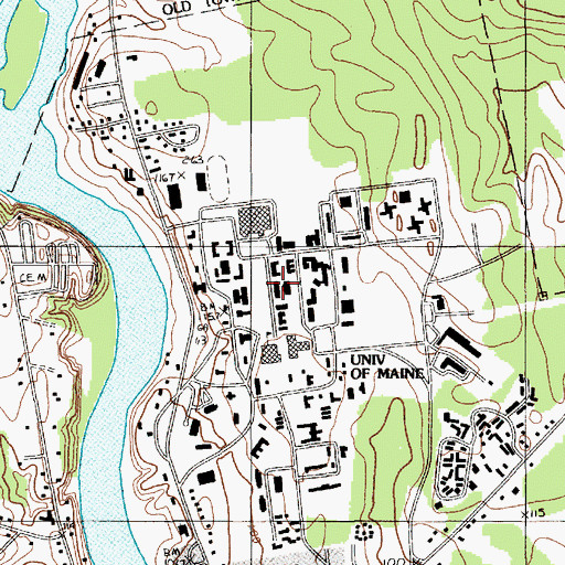 Topographic Map of Little Hall, ME