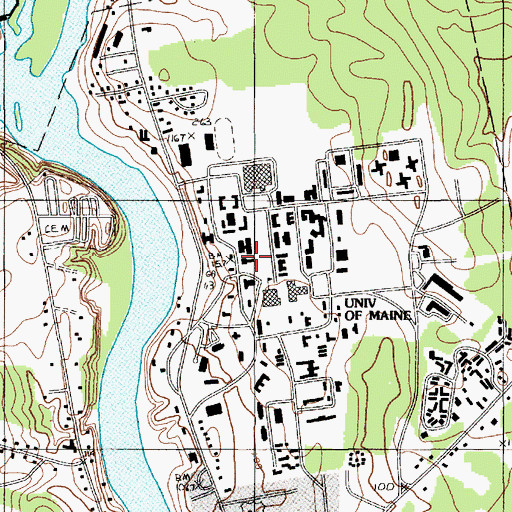 Topographic Map of Lord Hall, ME