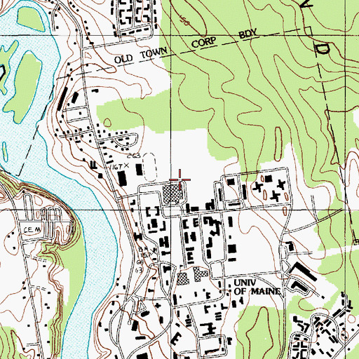 Topographic Map of Mahaney Clubhouse, ME