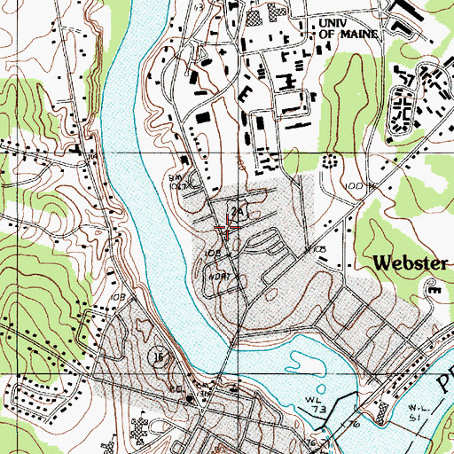 Topographic Map of Maine Christian Association, ME