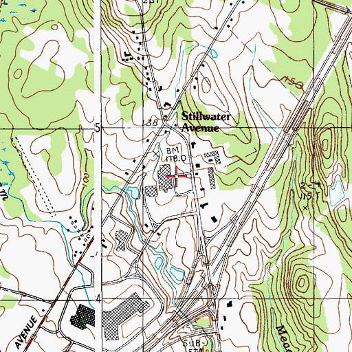 Topographic Map of Maine Square Mall Shopping Center, ME