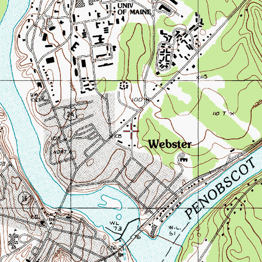 Topographic Map of Marden Park, ME
