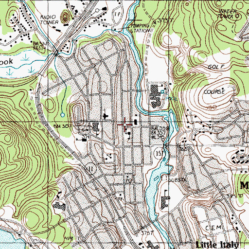 Topographic Map of Millinocket Baptist Church, ME