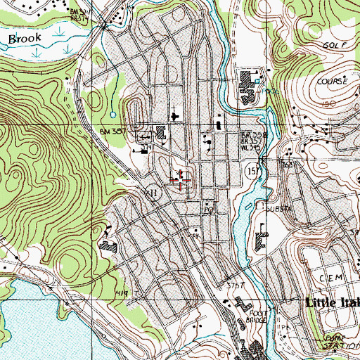 Topographic Map of Millinocket Memorial Library, ME