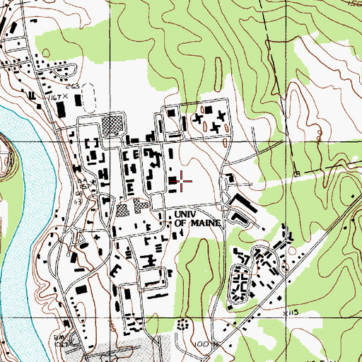 Topographic Map of Murray Hall, ME