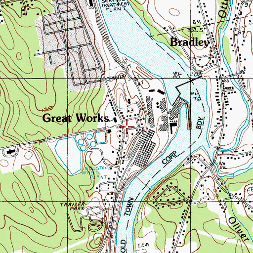 Topographic Map of New Beginnings Church, ME