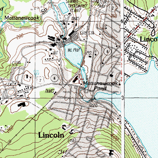 Topographic Map of Northern Penobscot Technical Region 3 School, ME