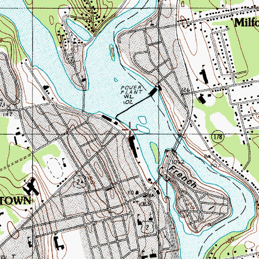 Topographic Map of Old Town Park, ME
