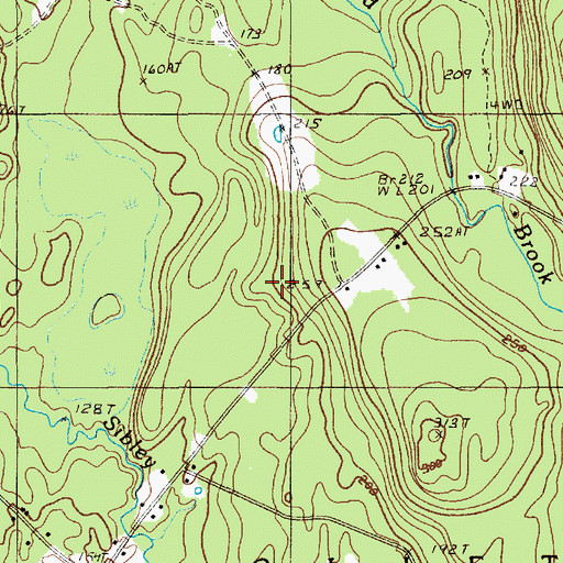 Topographic Map of Parks Pond Campground, ME