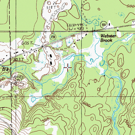 Topographic Map of Patten United Methodist Church, ME