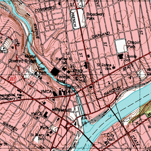 Topographic Map of Peirce Memorial Statue, ME
