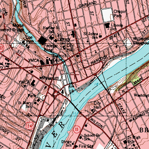 Topographic Map of Penobscot County Law Library, ME